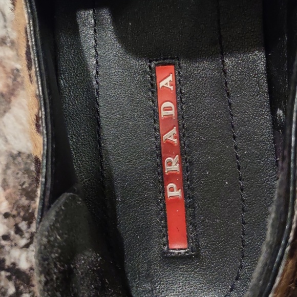 *FINAL PRICE* Prada Women's Leopard Stud Platform Slip-On Shoes - Picture 11 of 14